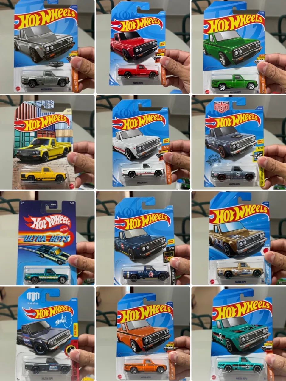 Hot Wheels Mazda Repu (lote 12 miniaturas com protetor de blister) - Foto 2