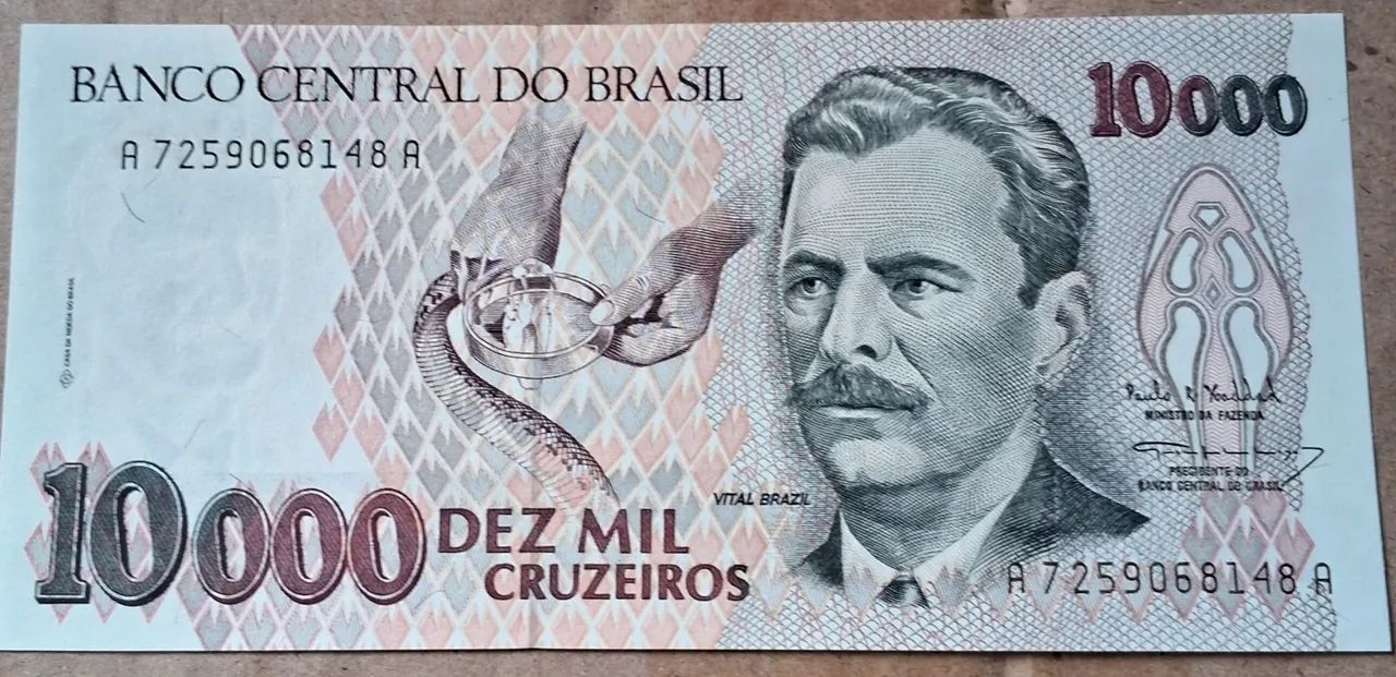 CÉDULA DE 10 MIL CRUZEIROS FE.