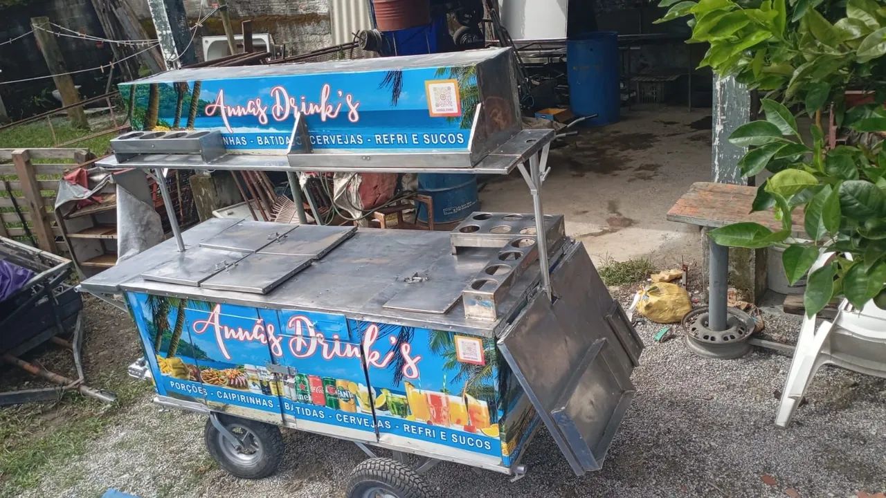 Carrinho para venda de bebidas 