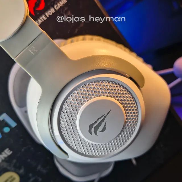 Headset Gamer Havit H2230U Branco RGB USB Som 7.1 com Microfone - Foto 2