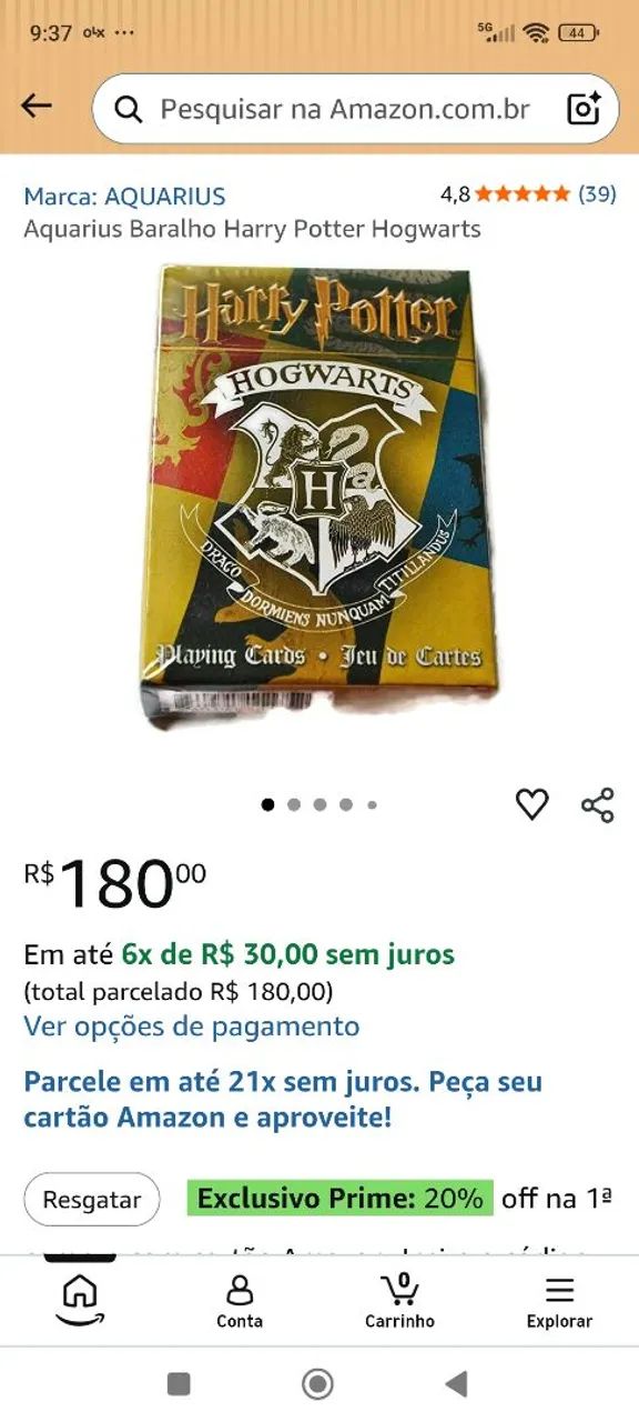 Jogo de cartas Harry Potter importado - Foto 3