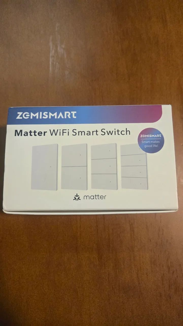 Interruptor Zemismart de 3 botões Matter