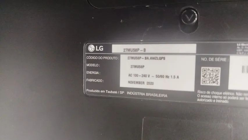 Monitor Lg 27 4k Ips Led 27mu58p (com defeito) - Foto 4