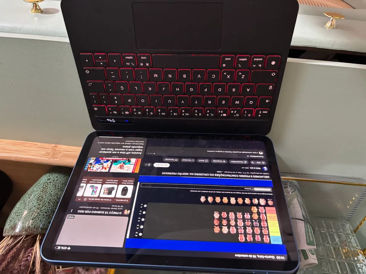 iPad a16 128gb + capa com teclado - poucas horas de uso - Foto 4