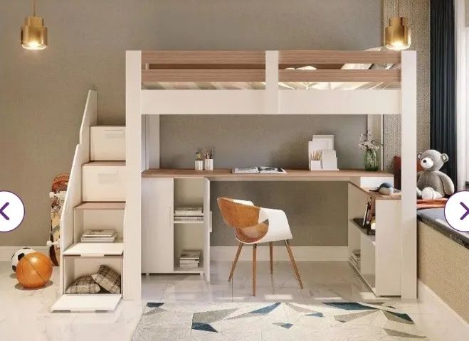 Cama suspensa + escrivaninha - Foto 2
