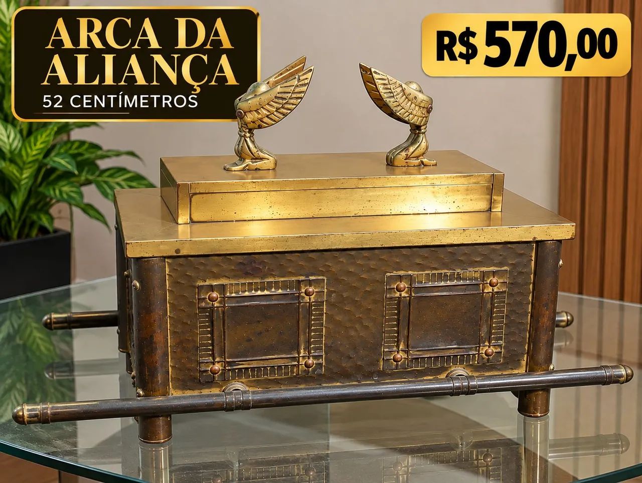 Arca da aliança de metal 52cm