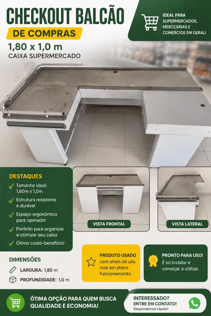 Checkout Balcão De Compras supermercado  - Foto 3