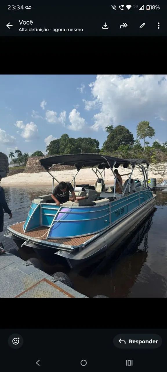 lancha pontoon 28 pes - Foto 2