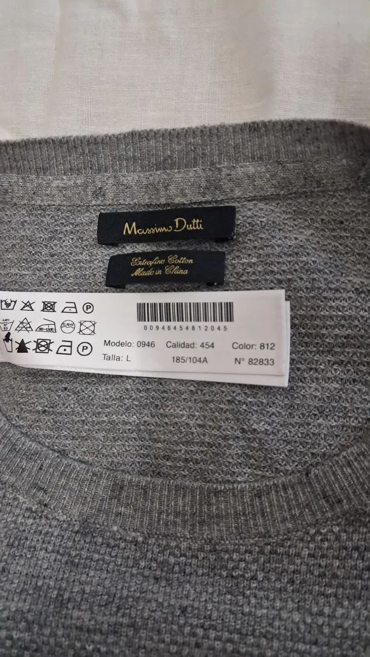 Suéter de Algodão Extrafino da Massimo Dutti - Foto 3
