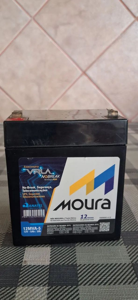 Moura Bateria Estacionária 12v 5ah Vrla Agm