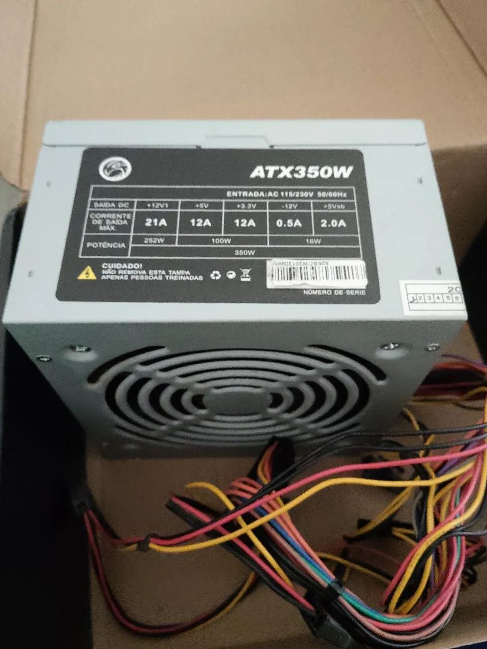 Fonte de Alimentação ATX 350W Bivolt para PC