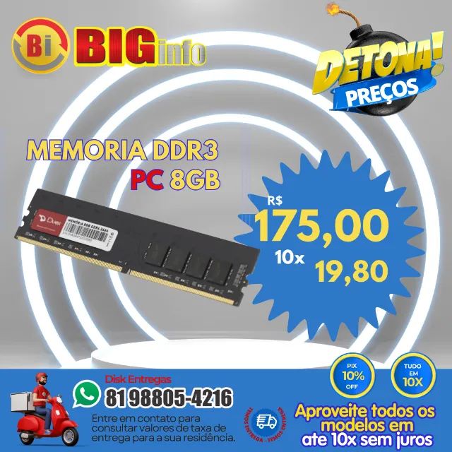 Memoria Notebook DDR3 DDR4 DDR5 Notebook Varias - Em ate 10x Fixas - Foto 2