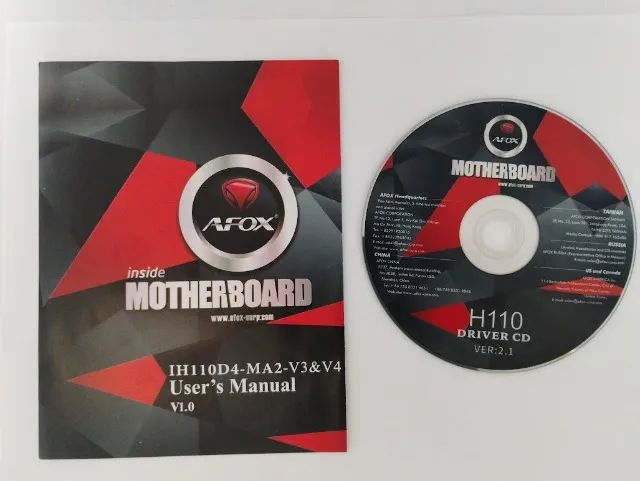 Manual E Cd De Placa Mãe: Afox h110