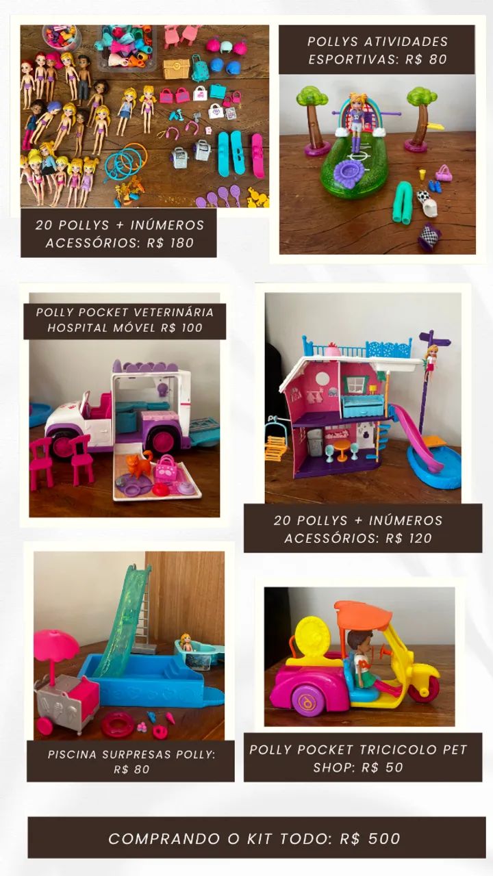 Brinquedos Praticamente Novos da Polly Pocket 
