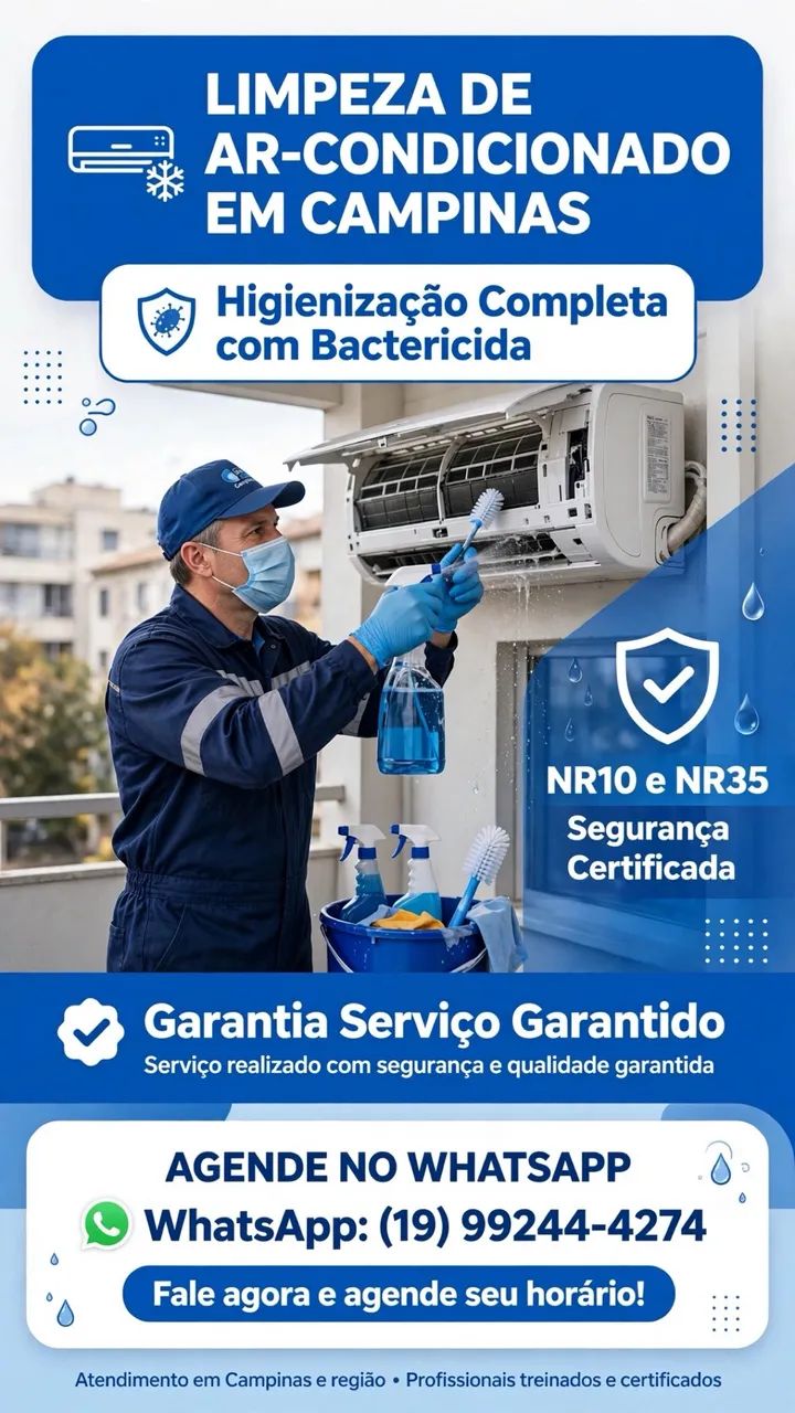 Higienização de ar-condicionado
