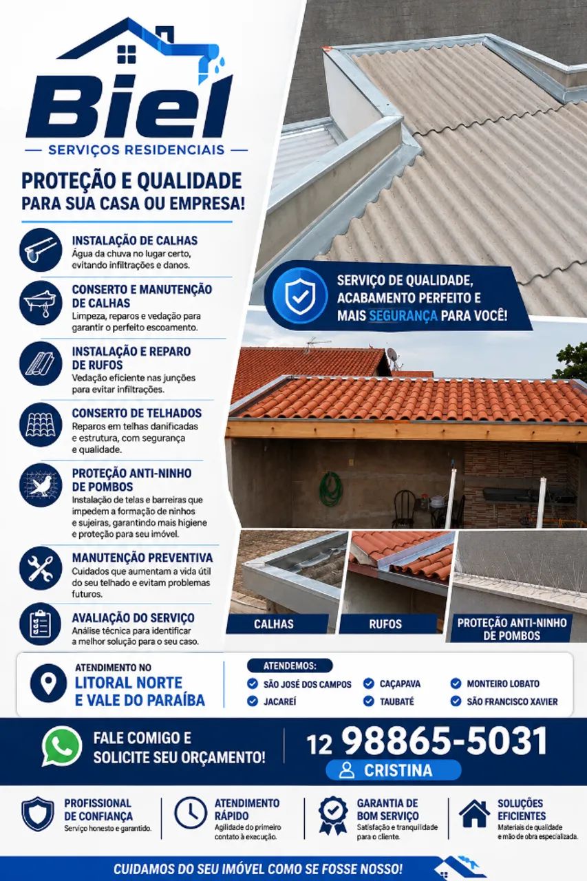 Conserto ou instalação de Calhas, Rufos e Telhados. - Foto 2