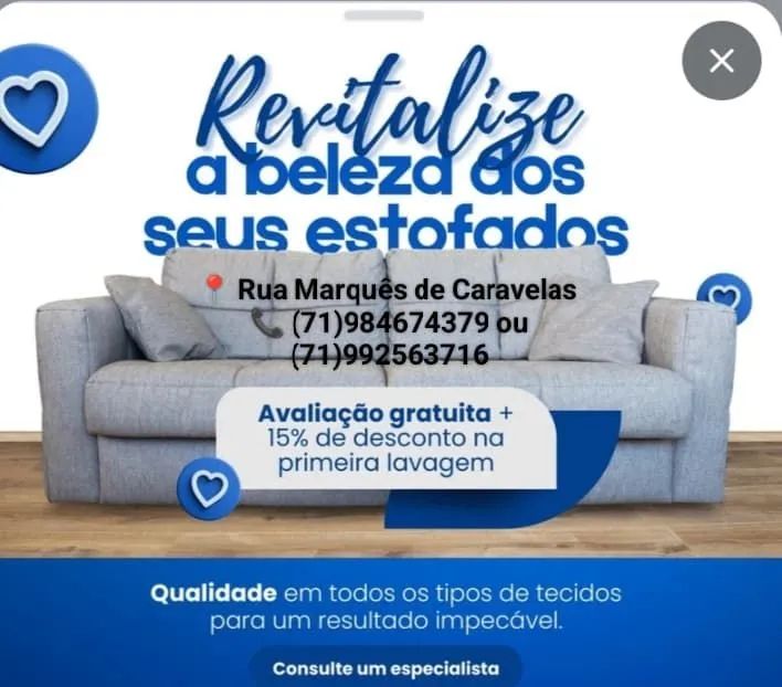 Lavagem de estofados carros e etc