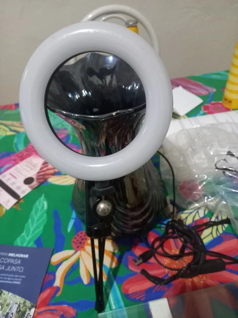Ringlight pequeno para iluminação 
