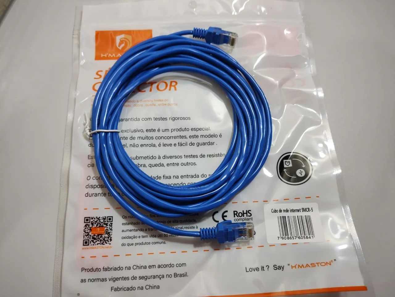 Vendo cabo de rede RJ45 para internet, modelo SMCR-5 - Foto 2