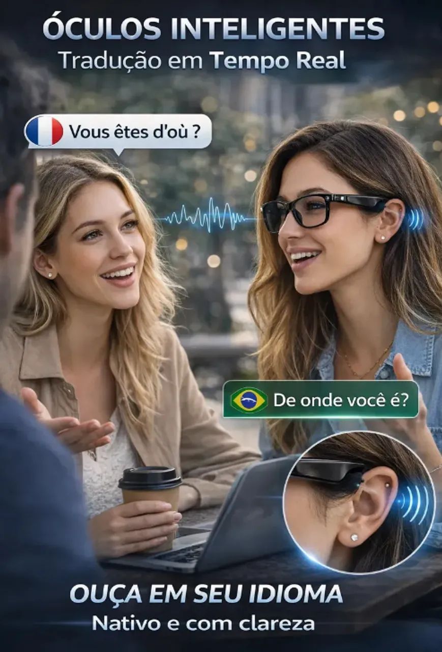 Óculos Inteligente com Câmera , Lente Polarizada e Proteção UV - Foto 2
