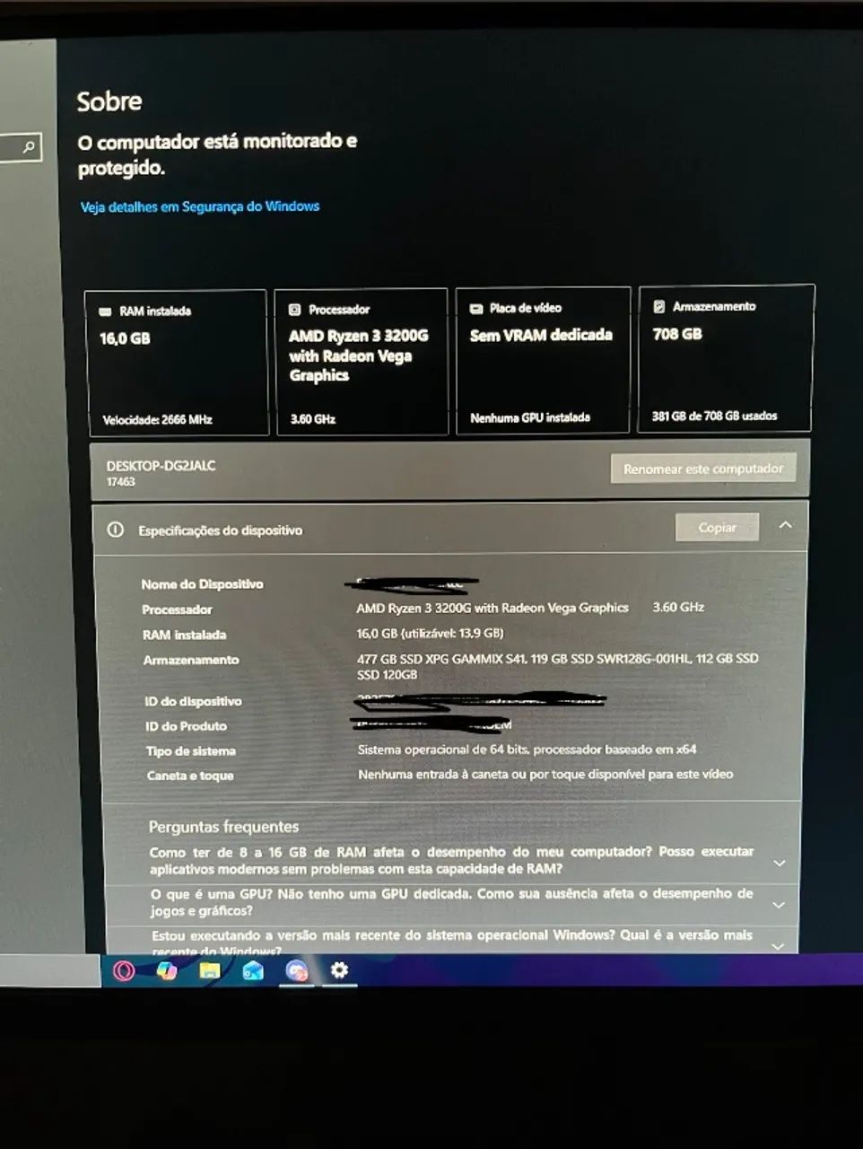 pc gamer ryzen 3 3200G  - Foto 3