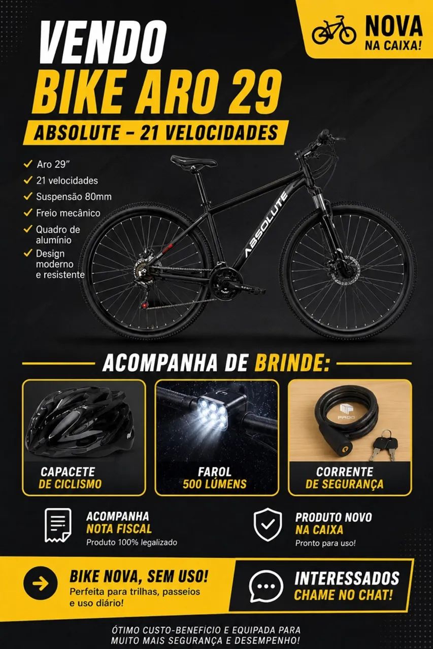 VENDO BIKE ARO 29 - ABSOLUTE - Foto 3
