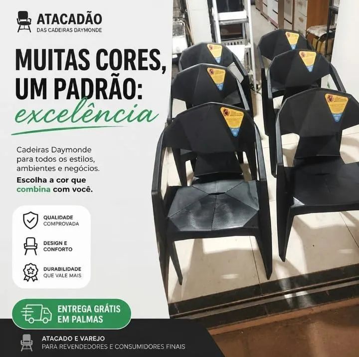 Cadeiras novas plástico  - Foto 2