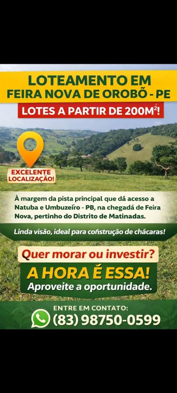 Terreno em Feira Nova de Orobó - PE - Foto 2