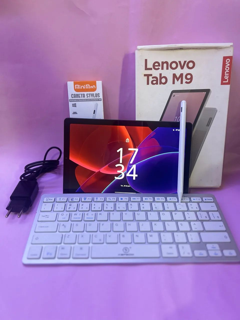 Tablet Lenovo M9 + caneta touch + teclado - Foto 2