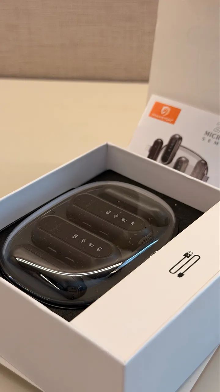 Microfone de Lapela Sem Fio H?Maston MK20 - Novo, Nunca Usado | Lightning e USB-C - Foto 4