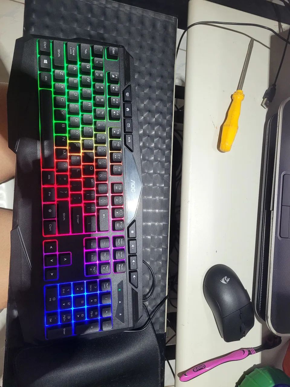 Kit com mouse, teclado e fone AOC - Foto 3