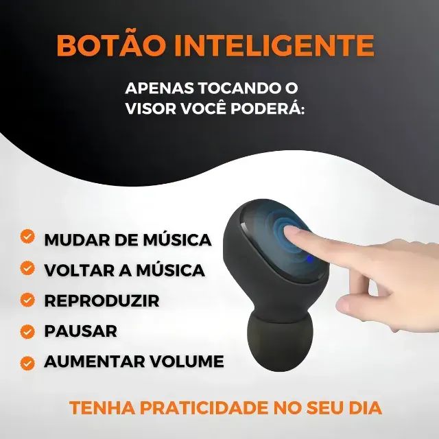 Fone De Ouvido Bluetooth M10 Com Visor Digital - Foto 3