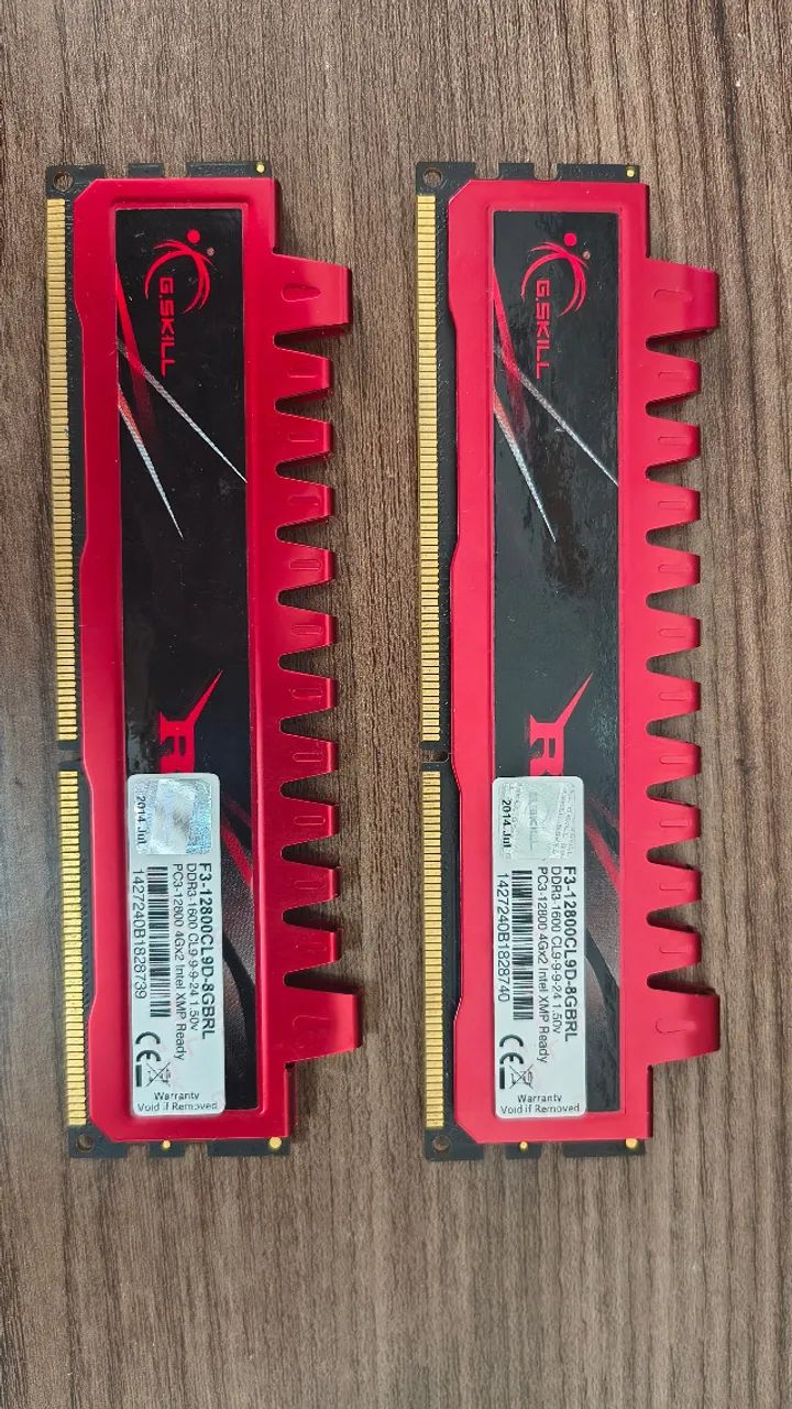 Memória G.Skill Ripjaws 8gb (2x4gb) 1600mhz DDR3 - Foto 2