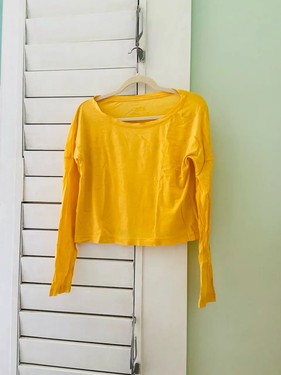 Blusa Farm manga longa algodão peruano