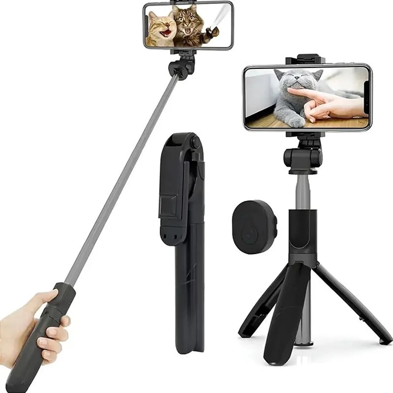 Tripé Bastão de Selfie Para Celular e Câmera - Foto 2