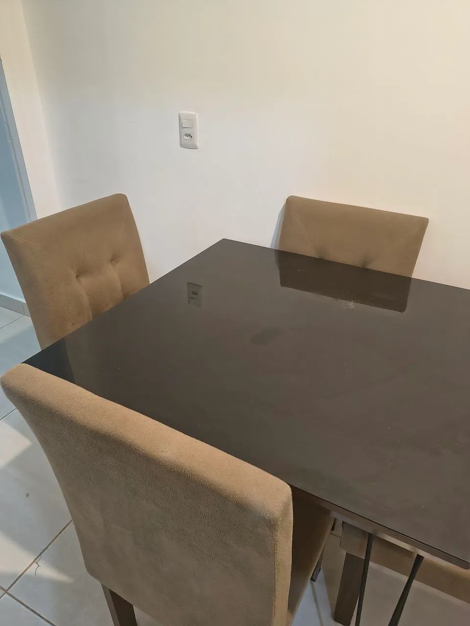 Mesa de vidro 4 cadeiras - Foto 4