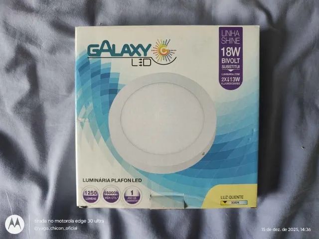 luminária plafon LED 18w