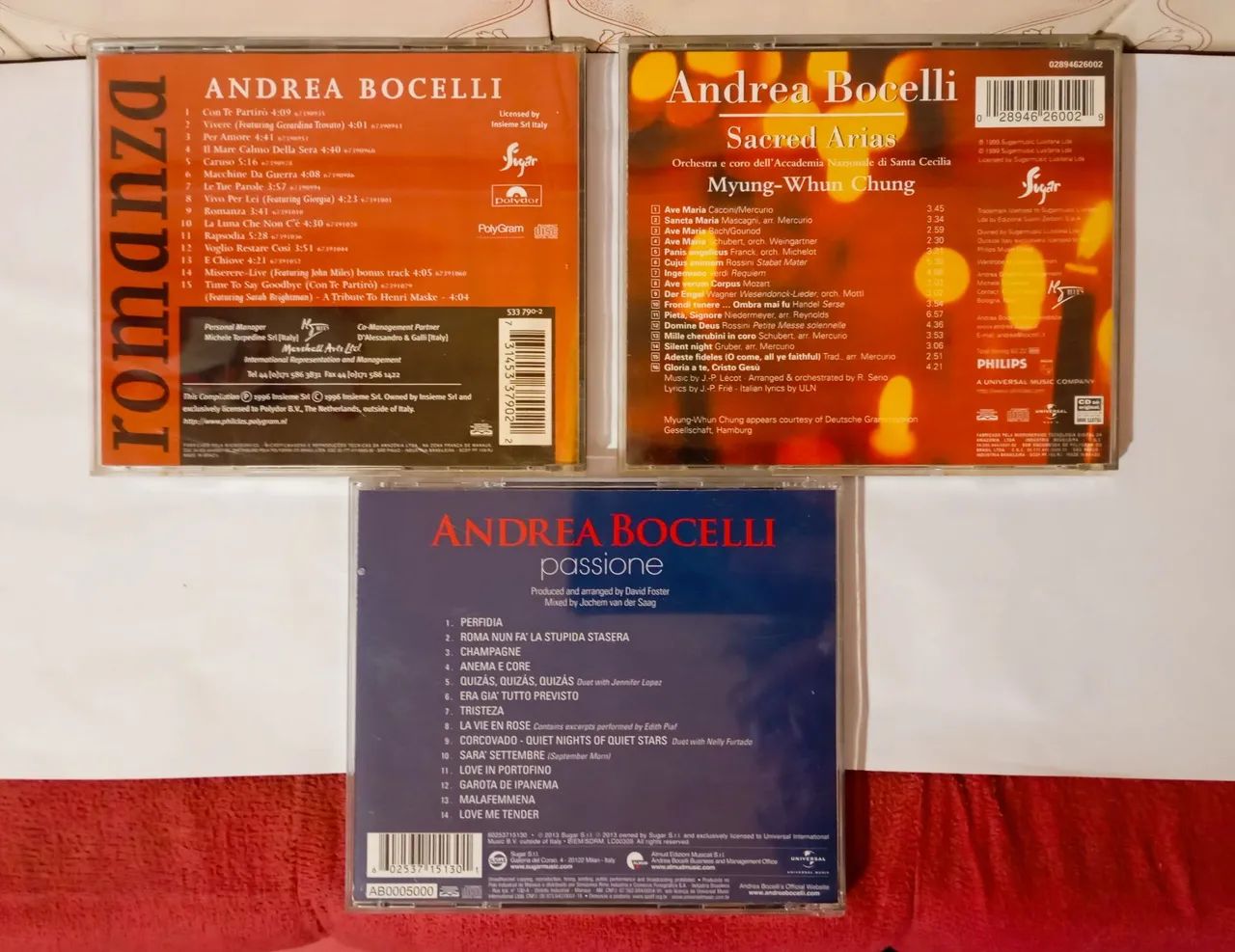 Combo Andrea Bocelli Com 3 CDs Romanza Sacred Arias E Passione - Originais - Foto 2
