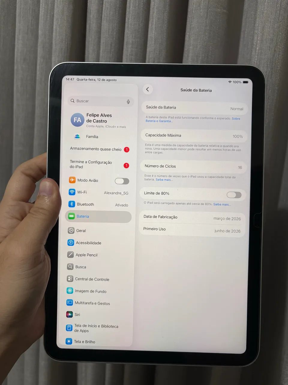 IPAD 11 (A16) 128GB PRATA + CAPA - Foto 4