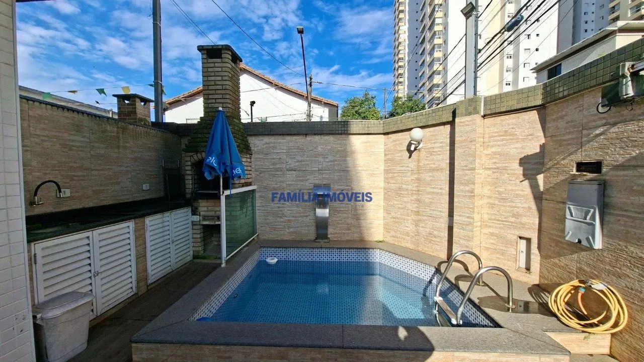 Alugar vender sobrado 3 quartos piscina Ponta da praia Santos SP - Foto 2