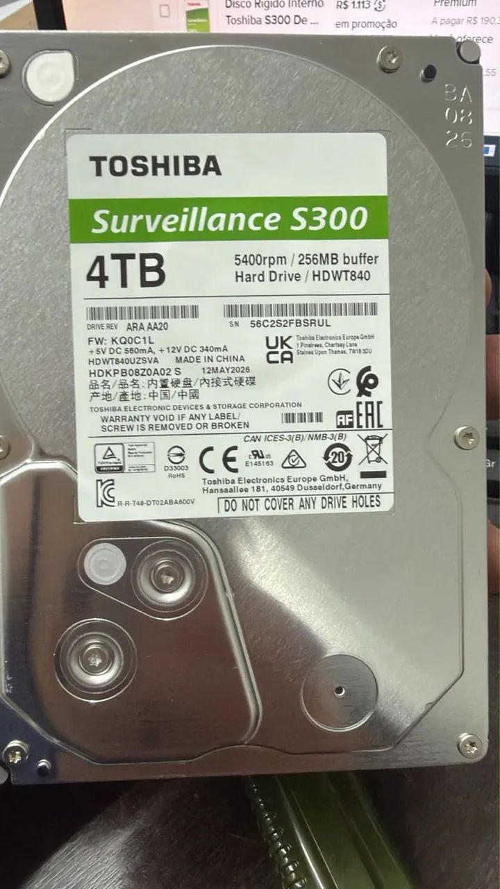 HD 4TB Surveillance S300 - Foto 2