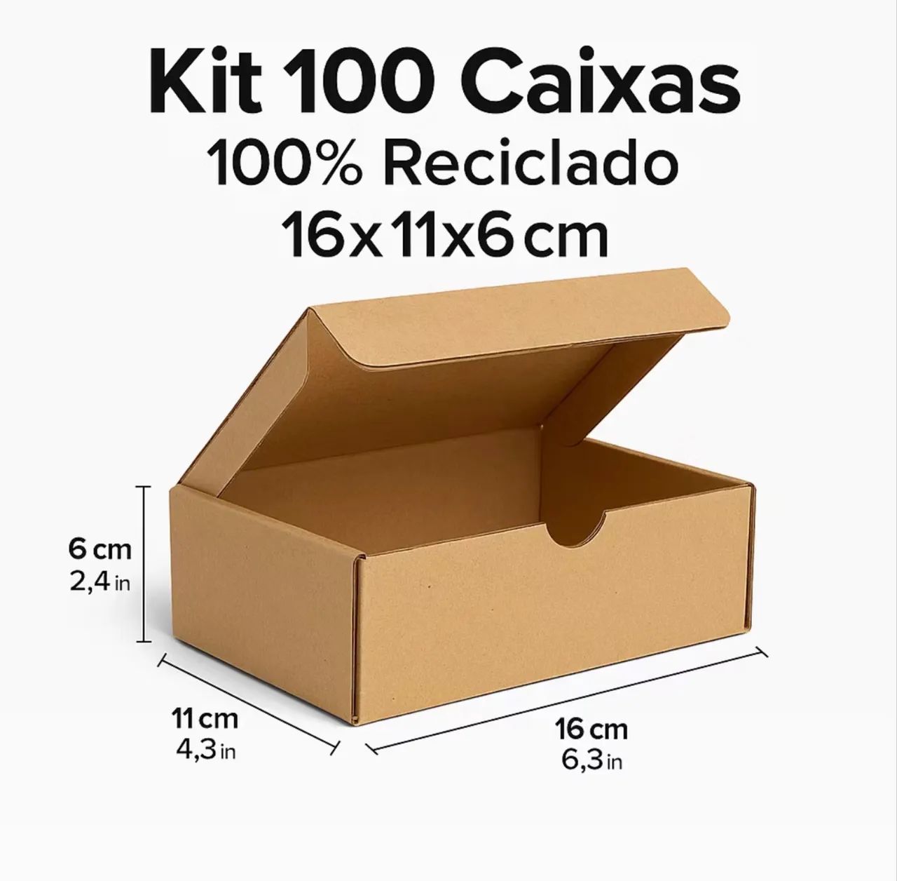 Kit caixa Sedex 16x11x6