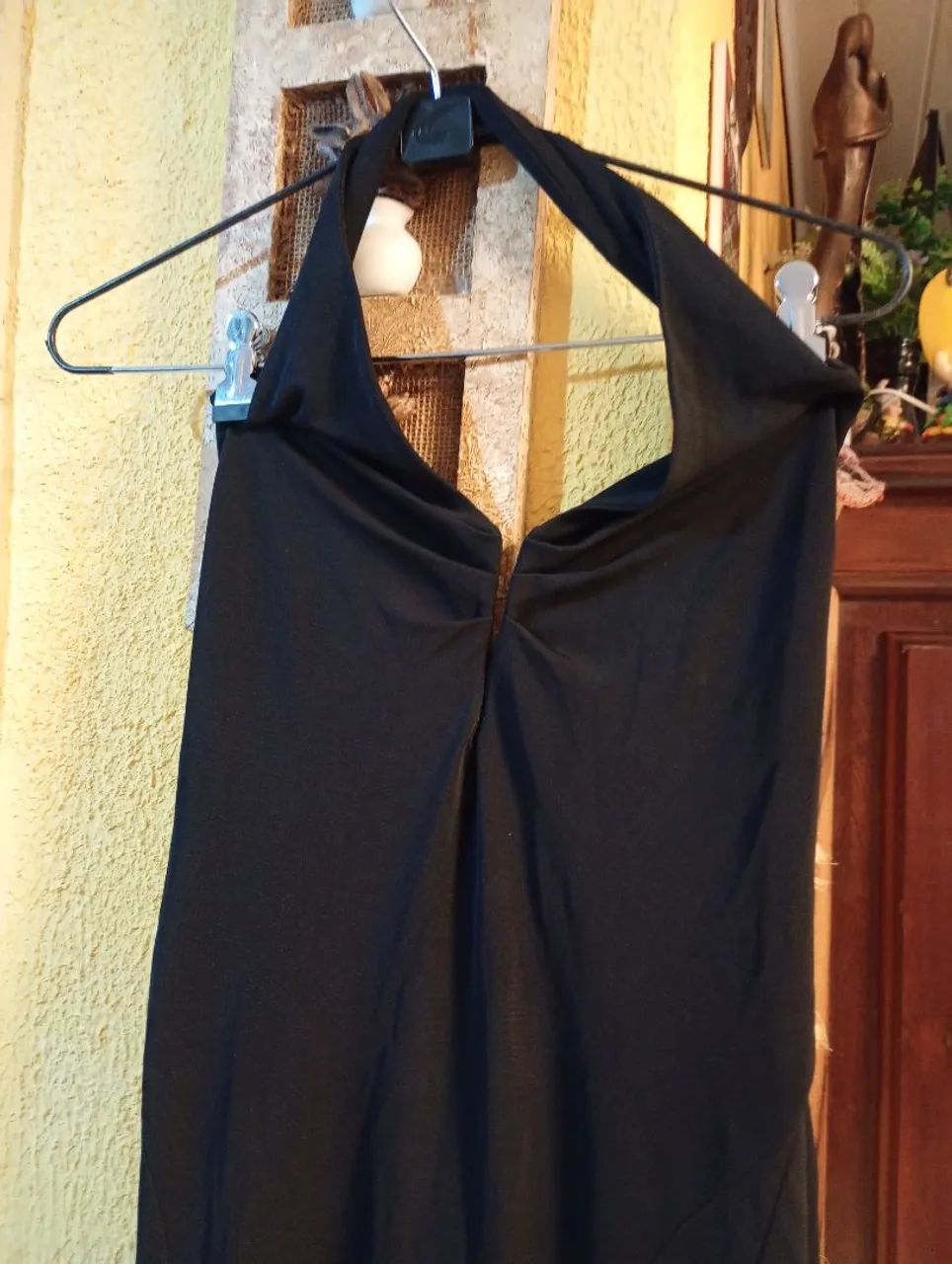 Vestido preto longo com elastano M - Foto 2