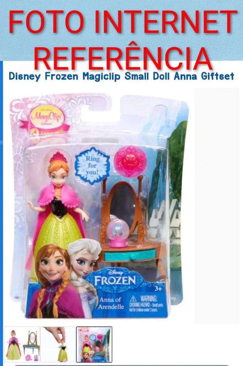 Bonecas Frozen Anna e Elza Disney Magic Clip - Foto 4