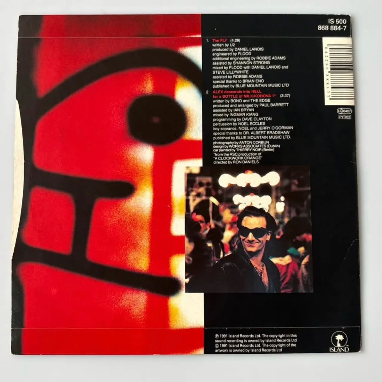 U2 The Fly Vinil Compacto Importado Inglaterra UK 2 Faixas - Foto 2