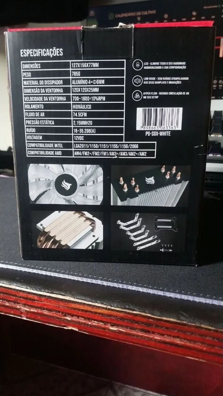 Air Cooler Pichau Sage X White LED - Socket Intel e AMD AM4 - Foto 2