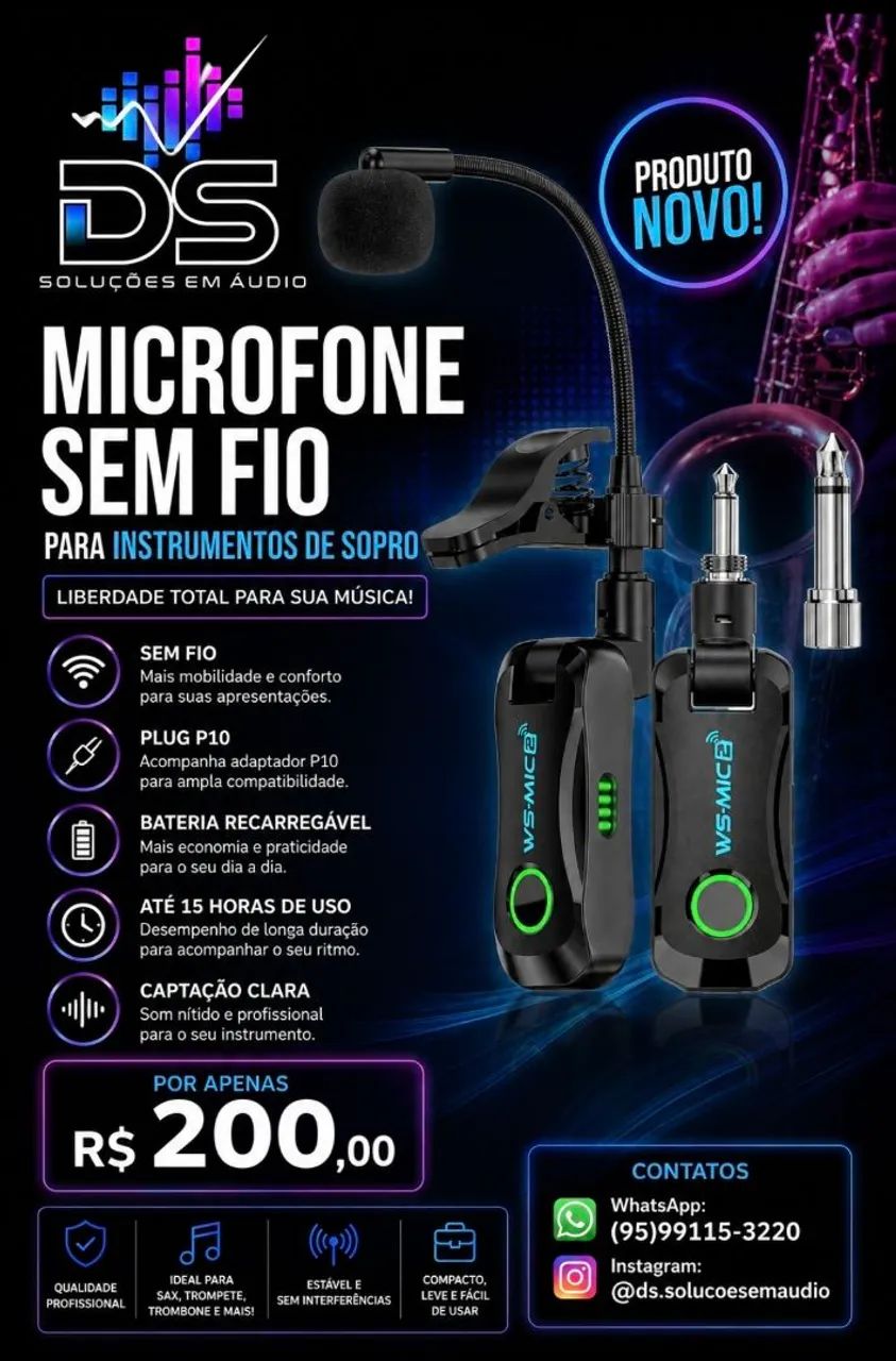 Vende-se transmissor digital pra Sax