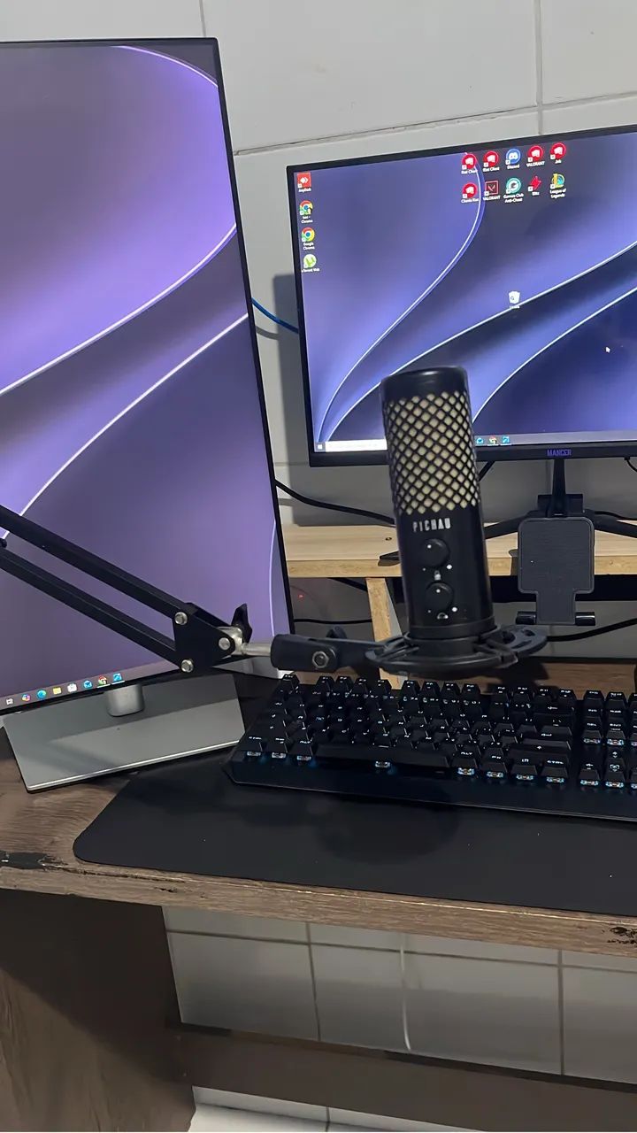 Pc TOP de Linha + 2 Monitores + Teclado Mecânico + Microfone Articulado  - Foto 2