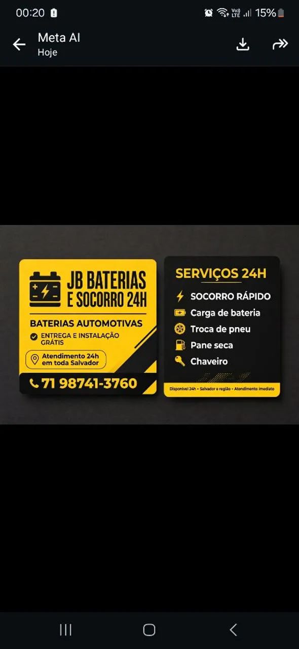 Sos serviços e baterias