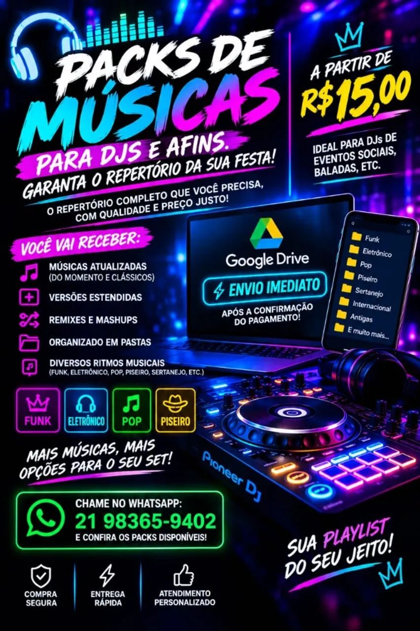 Músicas Para DJs e Afins. Repertório Para Festas.